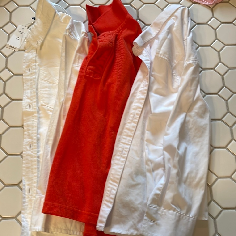 Lot of 3 shirts. 2 dress shirts & 1 polo